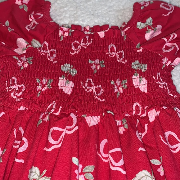 NWT Sweet Honey Puff Sleeve Dress Sweet Strawberry Glaze 18M Red - Picture 5 of 10